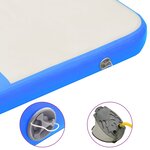 Vidaxl tapis gonflable de gymnastique avec pompe 200x200x20cm pvc bleu