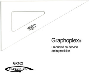Equerre 60° 3 bords droits 28 cm