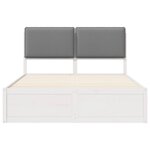vidaXL Cadre de lit avec tête de lit rembourrée Gris clair