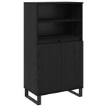 vidaXL Haut Armoire Noir 60 x 36 x 110 cm Bois d'ingénierie
