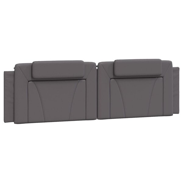 vidaXL Coussin de tête de lit gris 180 cm similicuir