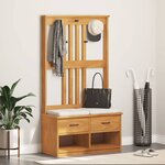 vidaXL Portemanteau SANDNES 87x40x159 5 cm bois massif pin
