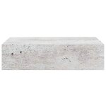 vidaXL Étagères à tiroir murales 2 Pièces Gris béton 40x23 5x10 cm MDF