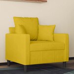 vidaXL Fauteuil Jaune 60 cm Velours