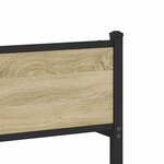 vidaXL Cadre de lit en métal sans matelas chêne sonoma 137x190 cm