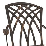 Chaises de jardin vidaXL 2 Pièces en alu bronze