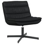 vidaXL Chaise pivotante Noir 63 x 75 x 76 cm PU brillant