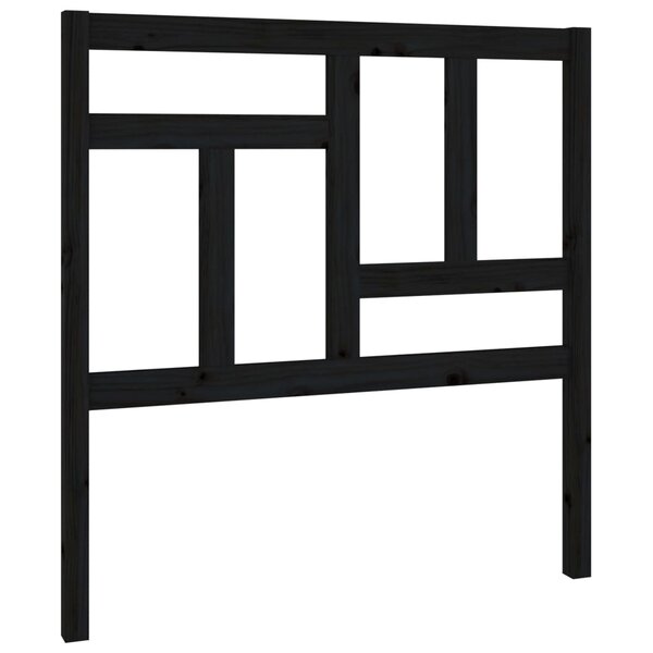 vidaXL Tête de lit Noir 95 5x4x100 cm Bois massif de pin