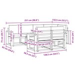 vidaXL Ensemble de canapés d'extérieur 7 pc Naturel et Beige