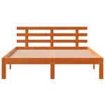 vidaXL Cadre de lit sans matelas cire marron 120x190cm bois pin massif