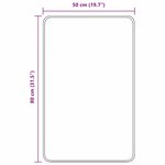 Tapis de bain rectangulaire gris foncé 50x80 cm en polypropylène antidérapant