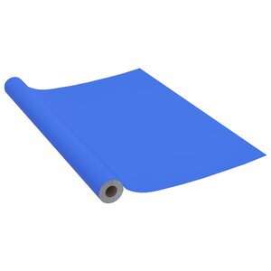 vidaXL Film autoadhésif pour meubles Bleu brillant 500x90 cm PVC