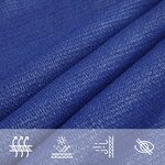 vidaXL Voile d'ombrage 160 g/m² rectangulaire bleu 3x4 5 m PEHD