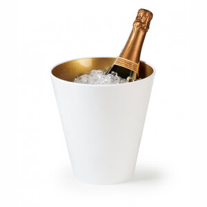 Seau à champagne bicolore blanc et or ø 19 cm - pujadas -  - plastique