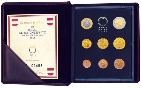 Coffret série euro BE Autriche 2008
