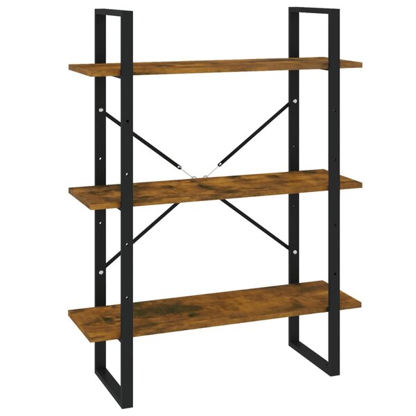 vidaXL Bibliothèque Chêne fumé 80x30x105 cm Bois d'ingénierie