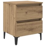vidaXL Table de chevet Chêne artisanal 40x35x50 cm Bois d'ingénierie