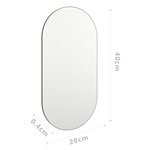 vidaXL Miroir 40x20 cm Verre