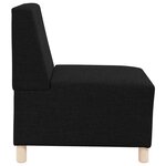 vidaXL Unité de Sofa Modulaire Sans Accoudoirs 3 Pièces Noir
