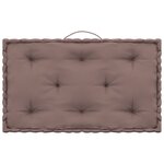 Vidaxl coussins de plancher de palette 5 pièces taupe coton