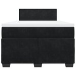 vidaXL Sommier à lattes de lit avec matelas Noir 120x200 cm Velours