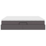 vidaXL Lit avec rangement et matelas avec matelas Gris 180 x 200 cm