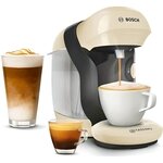 Machine a café multi-boissons compacte tassimo style - bosch tas1107 - coloris vanille - 40 boissons - 0 7l - 1400w