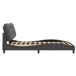 vidaXL Cadre de lit avec LED sans matelas gris 140x200 cm