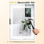 Miroir mural salle de bain led à 3 couleurs luminosité réglable fonction mémoire et de désembuage interrupteur tactile et affichage temps température 20_0005058