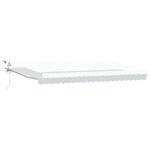 vidaXL Auvent Rétractable Blanc 500 × 300 cm Tissu et Métal