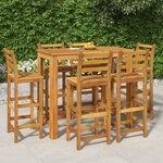 vidaXL Ensemble de bar de jardin 7 Pièces bois d'acacia solide
