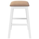 vidaXL Chaises de bar avec coussins 2 Pièces blanc bois massif d'hévéa
