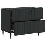 vidaXL Cabinet de chevet Noir 62 x 34 5 x 49 5 cm Bois d'ingénierie