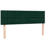 vidaXL Sommier à lattes de lit et matelas et LED vert foncé 160x220cm velours