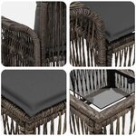 vidaXL Ensemble de canapé de jardin 12 Pièces Gris polyrotin