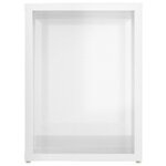 vidaXL Meuble TV Blanc brillant 80x24x32 cm Aggloméré