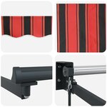 vidaXL Store rétractable Manuel Orange et Marron 500x300 cm