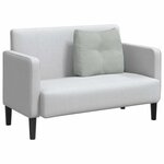 vidaXL Coussin de Dos Gris clair 60 x 24 x 50 cm Velours