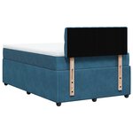 vidaXL Sommier à lattes de lit et matelas bleu 120x200 cm velours