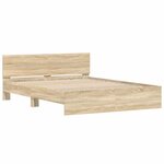 vidaXL Cadre de lit sans matelas chêne sonoma 150x200 cm