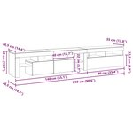 vidaXL Meubles TV 2 Pièces Chêne noir 290 x 36.5 x 40 cm