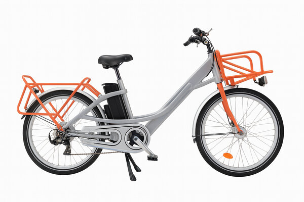 Vélo électrique du facteur  reconditionné - Grande taille - Gris / Orange