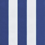 vidaXL Coussin de palette rayures bleues et blanches 80x80x12 cm tissu
