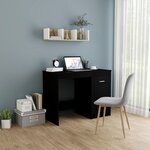 vidaXL Bureau Noir 100x50x76 cm Bois d’ingénierie
