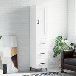 vidaXL Buffet haut Blanc 34 5x34x180 cm Bois d'ingénierie