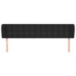 vidaXL Tête de lit avec oreilles Noir 163x23x78/88 cm Similicuir