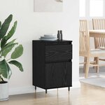 vidaXL Buffet Chêne noir 40 x 35 x 70 cm Bois d'ingénierie et fer