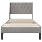 vidaXL Cadre de lit avec tête de lit Gris clair 90 x 190 cm Velours