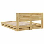 vidaXL Cadre de lit avec tête de lit sans matelas 140 x 200 cm