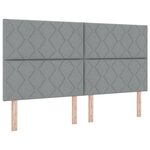 Lit à ressort vidaXL avec matelas - Gris clair  180x200 cm  Tissu
